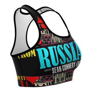 Sports Bra - Black - From Russia with Love Sean Connery