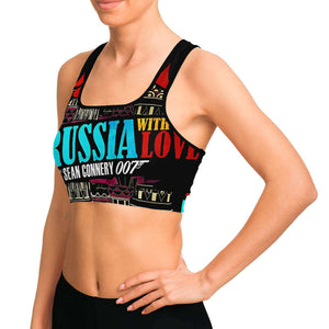 Sports Bra - Black - From Russia with Love Sean Connery